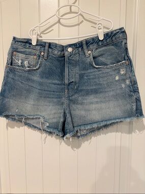 We The Free Distressed Light Blue Denim Cutoff Shorts